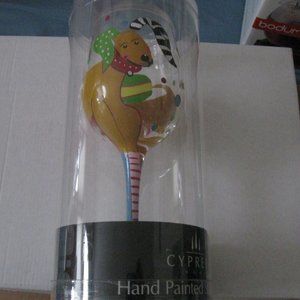 Two Hand Painted Wine Stemware